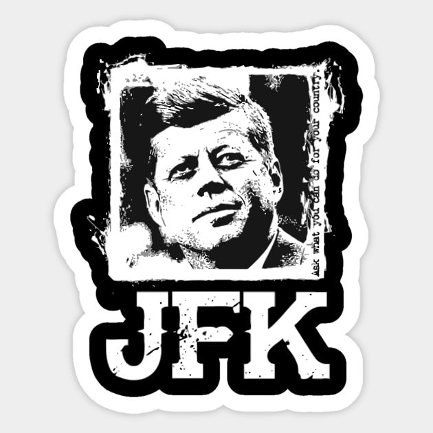 JFK Kennedy Vintage Sticker by LOVILOVI